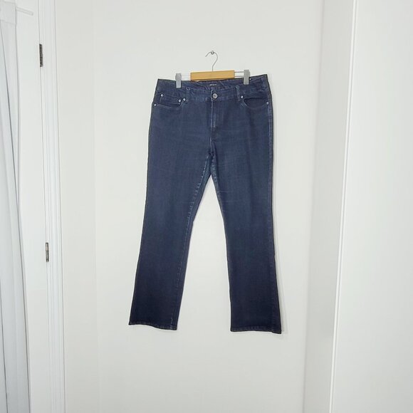 Suko Jeans Women's Dark Wash Cotton Blend Mid-Rise Bootcut Denim Jean Size 14 - Picture 2 of 15